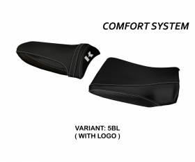 Seat saddle cover Pozzuoli 1 Comfort System Black (BL) T.I. for KAWASAKI Z 750 2003 > 2006