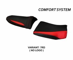 Seat saddle cover Pozzuoli 1 Comfort System Red (RD) T.I. for KAWASAKI Z 750 2003 > 2006