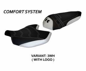 Seat saddle cover Amatrice 2 Comfort System White (WH) T.I. for KAWASAKI Z 750 2007 > 2012