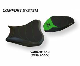 Seat saddle cover Bran 3 Comfort System Green (GN) T.I. for KAWASAKI Z 900 2017 > 2024