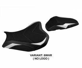 Seat saddle cover Shara 1 ultragrip White - Red WHR T.I. for Kawasaki Z 900 2017 > 2024