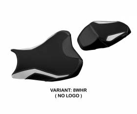 Seat saddle cover Suhl 1 White - Red WHR T.I. for Kawasaki Z 900 2017 > 2024