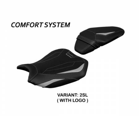 KWZH2AC-2SL-1 Housse de selle compatible LOGO Argos Comfort System Silver T.I. Kawasaki Z H2 2020 > 2022