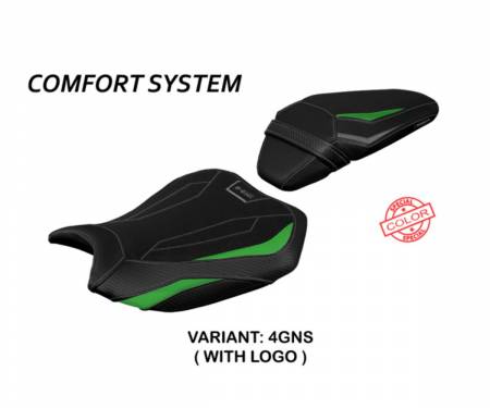 KWZH2AC-4GNS-1 Seat Cover LOGO Argos Comfort System Green/Silver T.I. Kawasaki Z H2 2020 > 2022