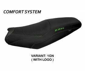 Seat saddle cover Belize Comfort System Green (GN) T.I. for KAWASAKI ZZR 1400 2006 > 2020