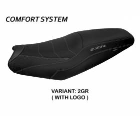 Seat saddle cover Belize Comfort System Gray (GR) T.I. for KAWASAKI ZZR 1400 2006 > 2020