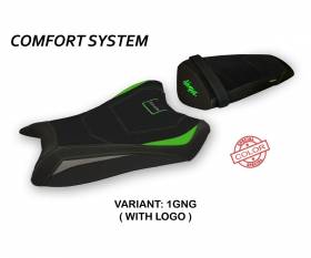 Seat saddle cover Ca Mau Special Color Comfort System Green - Gray (GNG) T.I. for KAWASAKI NINJA ZX 10 R 2011 > 2015