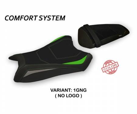 KWZX1R11CS-1GNG-2 Rivestimento sella Ca Mau Special Color Comfort System Verde - Grigio (GNG) T.I. per KAWASAKI NINJA ZX 10 R 2011 > 2015