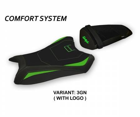KWZX1R11C-3GN-1 Seat saddle cover Ca Mau Comfort System Green (GN) T.I. for KAWASAKI NINJA ZX 10 R 2011 > 2015