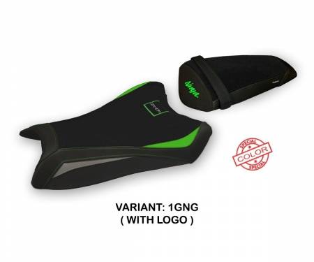 KWZX1R11IS-1GNG-1 Seat saddle cover Indore Special Color Green - Gray (GNG) T.I. for KAWASAKI NINJA ZX 10 R 2011 > 2015