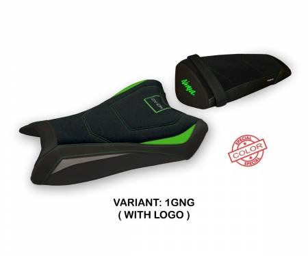 KWZX1R11RS-1GNG-1 Seat saddle cover Rasht Special Color Ultragrip Green - Gray (GNG) T.I. for KAWASAKI NINJA ZX 10 R 2011 > 2015