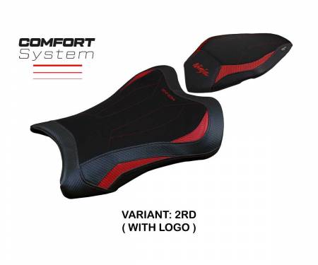 KWZX1R2DC-2RD-1 Seat saddle cover Dexter Comfort System Red RD + logo T.I. for Kawasaki Ninja ZX 10 R 2021 > 2023
