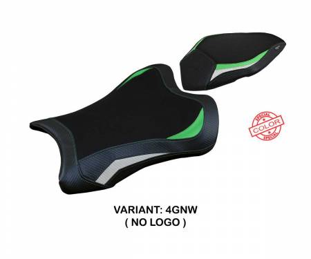 KWZX1R2D-4GNW-2 Seat saddle cover Dexter Green White GNW T.I. for Kawasaki Ninja ZX 10 R 2021 > 2023