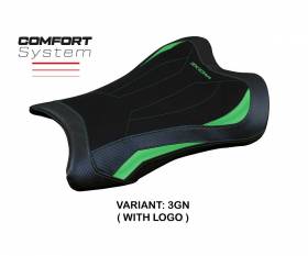 Seat saddle cover Garen Comfort System Green GN + logo T.I. for Kawasaki Ninja ZX 10 RR 2021 > 2023