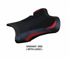 Seat saddle cover Garen Ultragrip Red RD + logo T.I. for Kawasaki Ninja ZX 10 RR 2021 > 2023