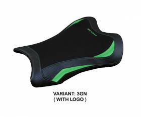 Seat saddle cover Garen Green GN + logo T.I. for Kawasaki Ninja ZX 10 RR 2021 > 2023