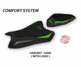 Seat saddle cover Hervas Special Color Comfort System Green - Gray (GNG) T.I. for KAWASAKI NINJA ZX 10 R 2016 > 2020