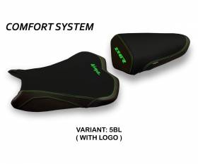 Rivestimento sella Luanda 2 Comfort System Nero (BL) T.I. per KAWASAKI NINJA ZX 6 R 2013 > 2018