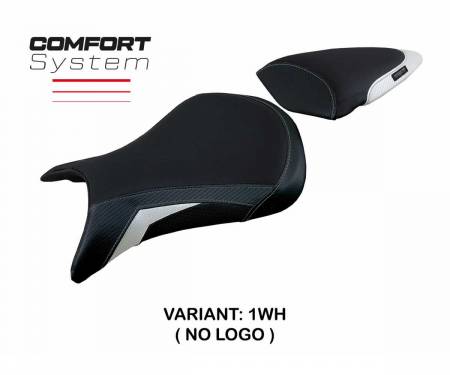KWZX6RAC-1WH-2 Seat saddle cover Andujar Comfort System White WH T.I. for Kawasaki Ninja ZX 6 R 2007 > 2008