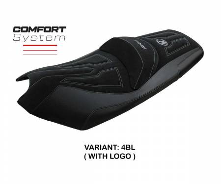 KYAK55RC-4BL-1 Seat saddle cover Rajka Comfort System Black BL + logo T.I. for Kymco AK 550 2017 > 2023