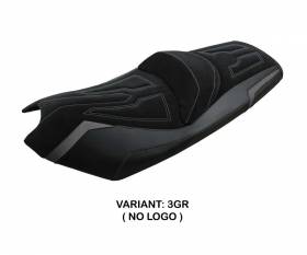 Seat saddle cover Rajka Gray GR T.I. for Kymco AK 550 2017 > 2023