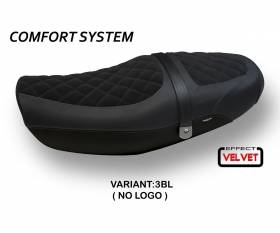 Rivestimento sella Natal Total Black Velvet Comfort System Nero (BL) T.I. per KAWASAKI Z 900 RS 2018 > 2024