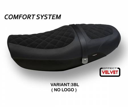 KZ9RNTC-3BL-2 Sattelbezug Sitzbezug Natal Total Black Velvet Comfort System Schwarz (BL) T.I. fur KAWASAKI Z 900 RS 2018 > 2024