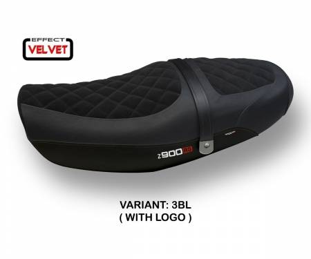KZ9RNT-3BL-1 Rivestimento sella Natal Total Black Velvet Nero (BL) T.I. per KAWASAKI Z 900 RS 2018 > 2024