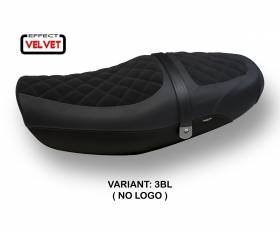 Seat saddle cover Natal Total Black Velvet Black (BL) T.I. for KAWASAKI Z 900 RS 2018 > 2024