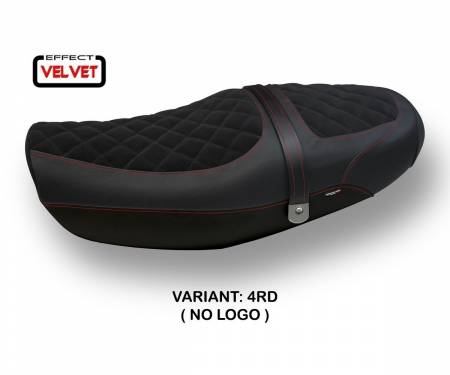 KZ9RNT-4RD-2 Seat saddle cover Natal Total Black Velvet Red (RD) T.I. for KAWASAKI Z 900 RS 2018 > 2024