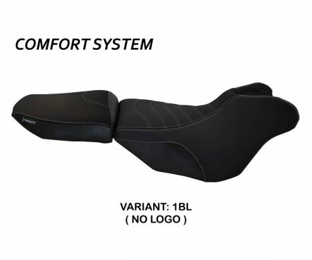 MGS12IC-1BL-2 Seat saddle cover Ives comfort system Black BL T.I. for Moto Guzzi Stelvio 1200 2008 > 2016