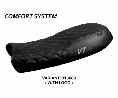 MGV7DVC-313089-1 Seat saddle cover Davis Vintage comfort system   + logo T.I. for Moto Guzzi V7 2012 > 2020