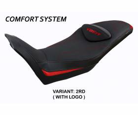 Rivestimento sella Everett comfort system Rosso RD + logo T.I. per Moto Guzzi V85 TT 2019 > 2024