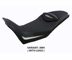 Seat saddle cover Everett White WH + logo T.I. for Moto Guzzi V85 TT 2019 > 2024