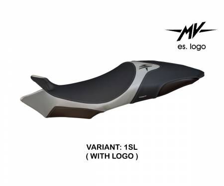 MVB19T1-1SL-2 Seat saddle cover Termoli 1 Silver (SL) T.I. for MV AGUSTA BRUTALE 920 2009 > 2015