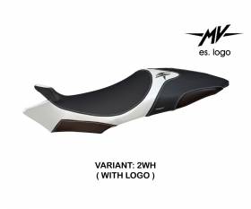Seat saddle cover Termoli 1 White (WH) T.I. for MV AGUSTA BRUTALE 920 2009 > 2015
