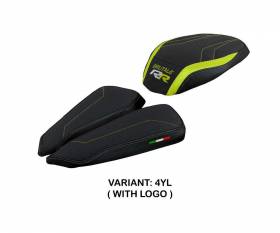 Seat saddle cover Meilan ultragrip Yellow YL + logo T.I. for MV Agusta Brutale 1000 RR 2020 > 2023