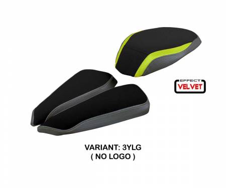 MVB1RRM-3YLG-2 Seat saddle cover Meilan velvet Yellow - Gray YLG T.I. for MV Agusta Brutale 1000 RR 2020 > 2023