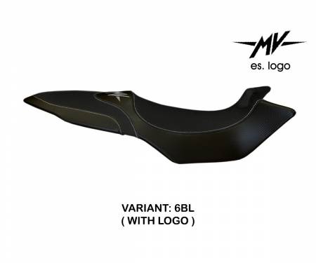 MVB85B2-6BL-1 Seat saddle cover Biella 2 Black (BL) T.I. for MV AGUSTA BRUTALE 675 2012 > 2015