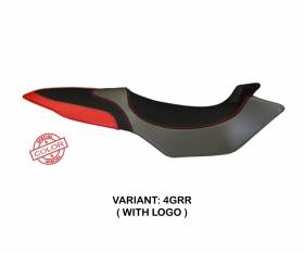 Seat saddle cover Biella Special Color Gray - Red (GRR) T.I. for MV AGUSTA BRUTALE 675 2012 > 2015