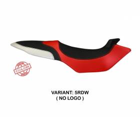Seat saddle cover Biella Special Color Red - White (RDW) T.I. for MV AGUSTA BRUTALE 800 2012 > 2015