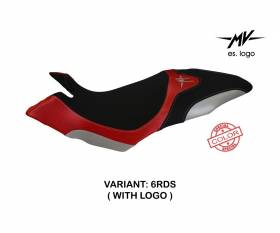 Housse de selle Aosta Special Color Rouge - Argent (RDS) T.I. pour MV AGUSTA DRAGSTER 800 2014 > 2018