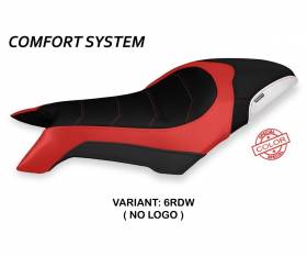 Housse de selle Dobrica Special Color Comfort System Rouge - Blanche (RDW) T.I. pour MV AGUSTA DRAGSTER 800 2019 > 2022
