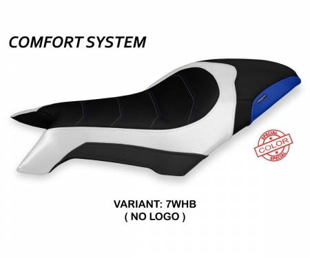 MVD8DS-7WHB-2 Housse de selle Dobrica Special Color Comfort System Blanche - Bleu (WHB) T.I. pour MV AGUSTA DRAGSTER 800 2019 > 2022