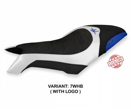 MVD8LSS-7WHB-3 Seat saddle cover Svaliava Special Color Ultragrip White - Blue (WHB) T.I. for MV AGUSTA DRAGSTER 800 2019 > 2022