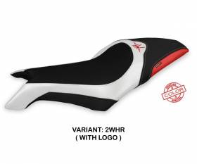 Seat saddle cover Lapovo Special Color White - Red (WHR) T.I. for MV AGUSTA DRAGSTER 800 2019 > 2022