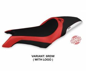 Seat saddle cover Lapovo Special Color Red - White (RDW) T.I. for MV AGUSTA DRAGSTER 800 2019 > 2022