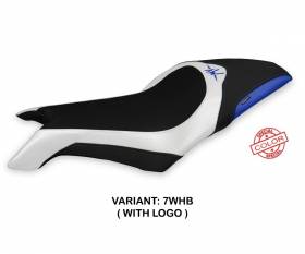Seat saddle cover Lapovo Special Color White - Blue (WHB) T.I. for MV AGUSTA DRAGSTER 800 2019 > 2022