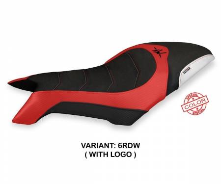 MVD8SS-6RDW-3 Seat saddle cover Svaliava Special Color Ultragrip Red - White (RDW) T.I. for MV AGUSTA DRAGSTER 800 2019 > 2022