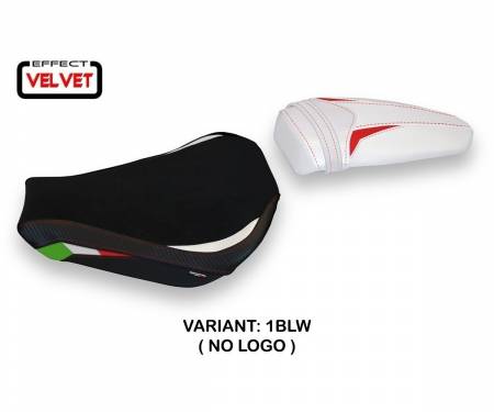 MVF3MV-1BLW-3 Seat saddle cover Milazzo Velvet Black - White (BLW) T.I. for MV AGUSTA F3 2012 > 2022